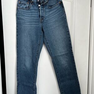 Levi's Medium Blue 501 Jeans High Rise